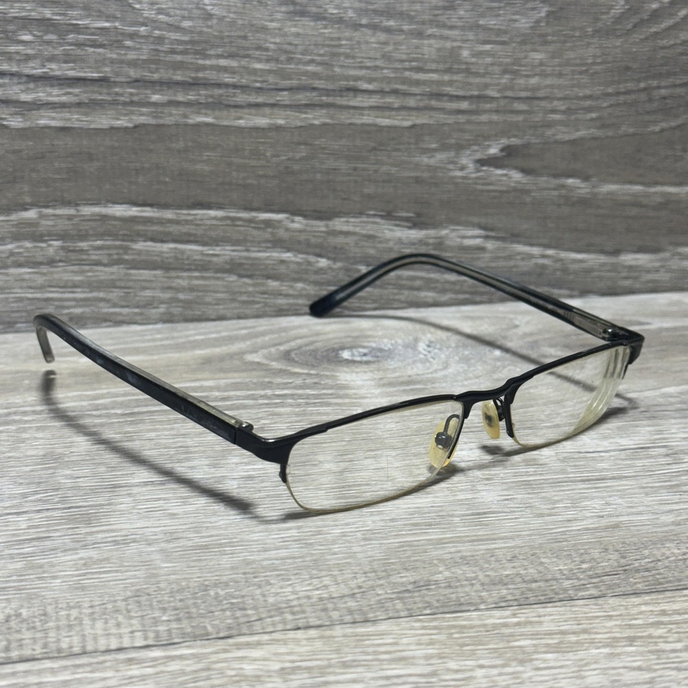 Ray-Ban Half Rim Eyeglasses Mens Classic Solid Frame 52mm 17mm Bridge Glasses